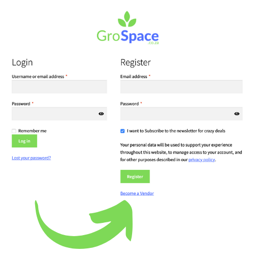 GroSpace - How to register as a vendor